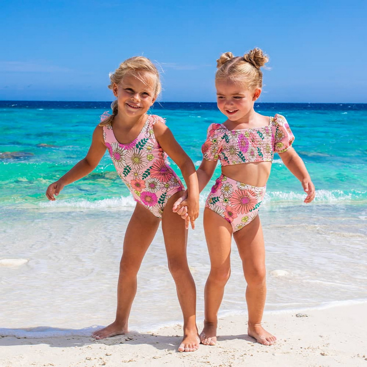 baby girl smocked swimwears девојче испушено костими за капење