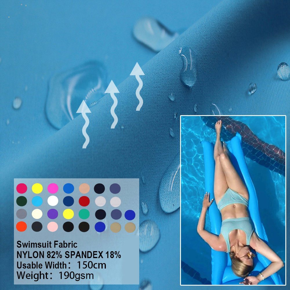 nylon spandex upf 50 four way stretch fabric waterproof breathable swimsuit fabric for bikini swimwear spandex nylon nylon spandex upf 50 čtyřsměrně strečová tkanina nepromokavá prodyšná plavková tkanina pro bikiny plavky spandex nylon