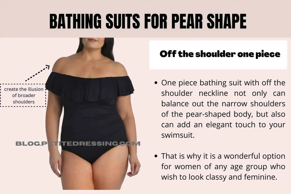 Il-gwida sħiħa tal-swimsuit għall-forma tal-ġisem tal-lanġas barra mill-ispalla biċċa waħda