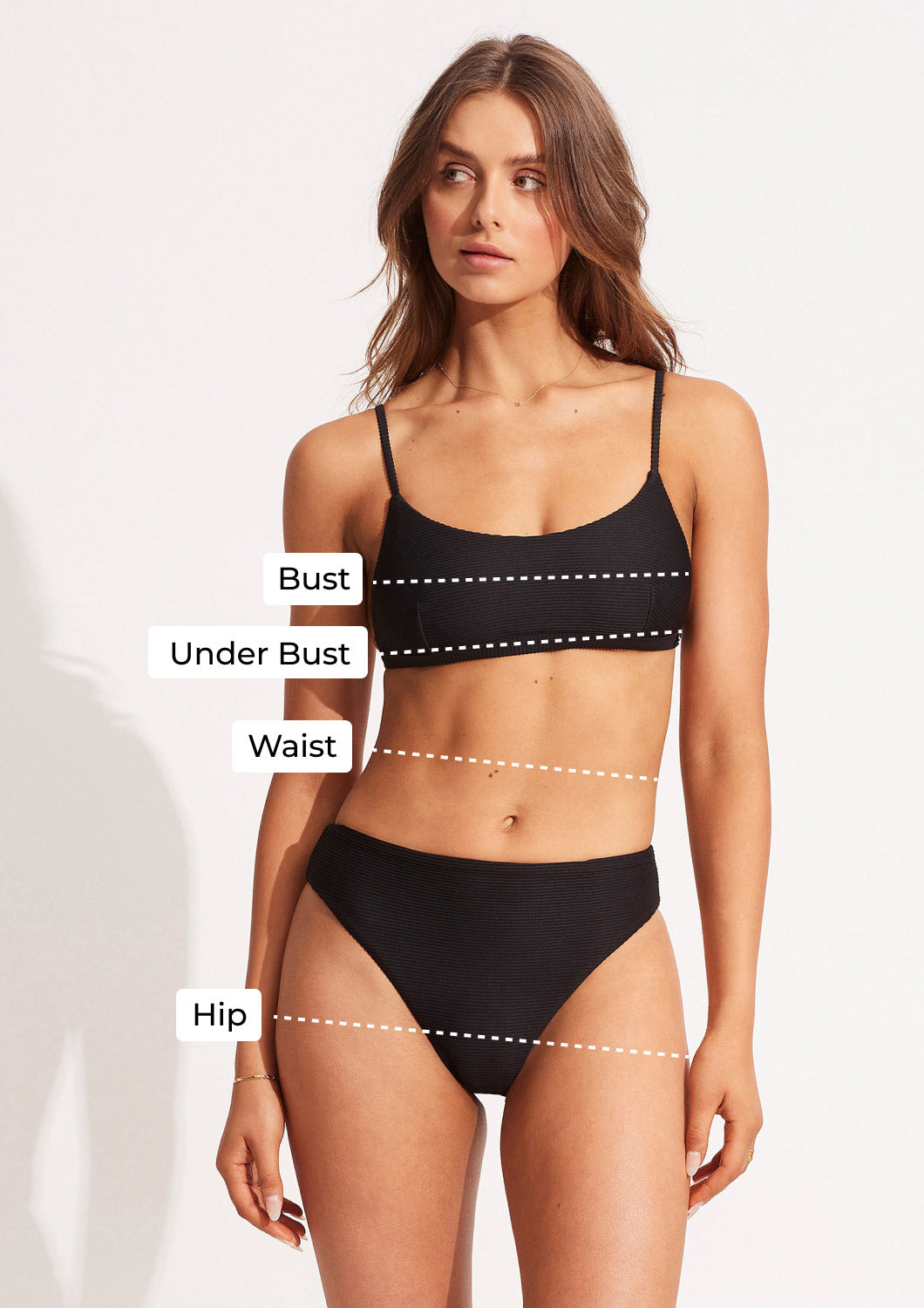 Swimwear Size Guide and how to measure Ръководство за размери на бански костюми и как да ги измерите